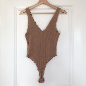 SHEIN Lettus Trim High Cut Bodysuit